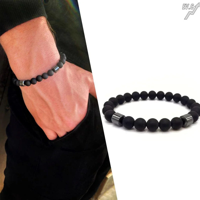 Pulseira Masculina Preta Fosca