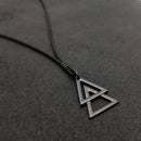 Colar Masculino De Couro Preto Tribal Cruz Regulável Premium