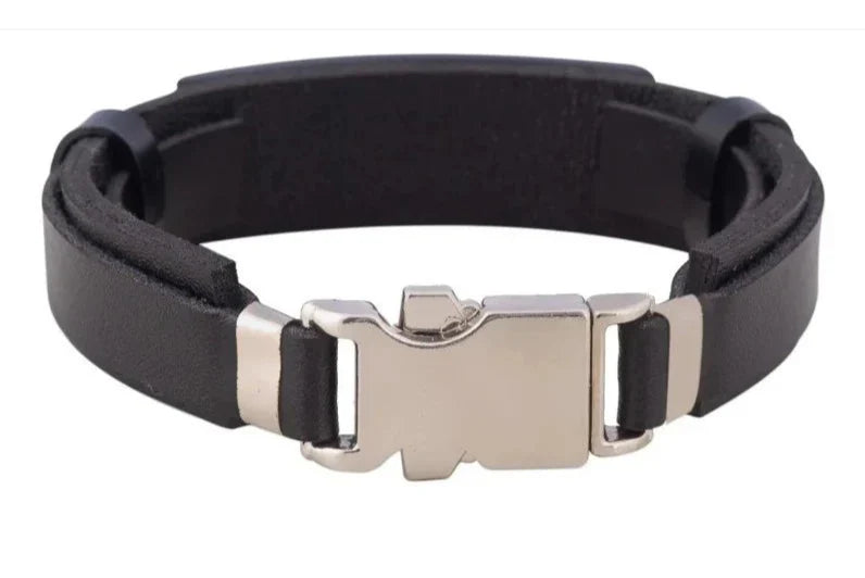 Pulseira Masculina fé Pulseira de Couro