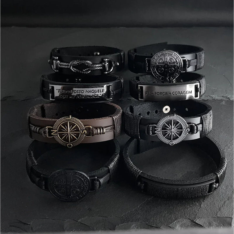 Pulseiras Masculinas De Couro