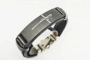 Pulseira Masculina fé Pulseira de Couro