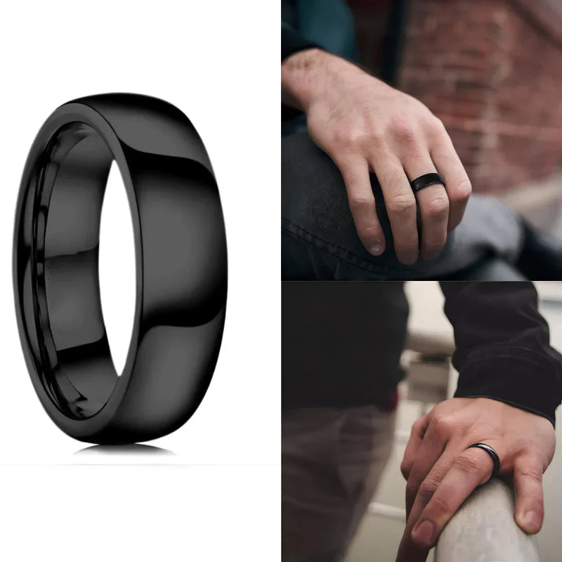Anel Masculino Aço Negro