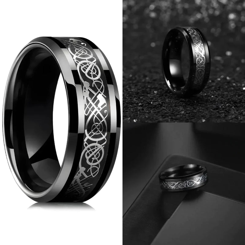 Anel Masculino Aço Negro