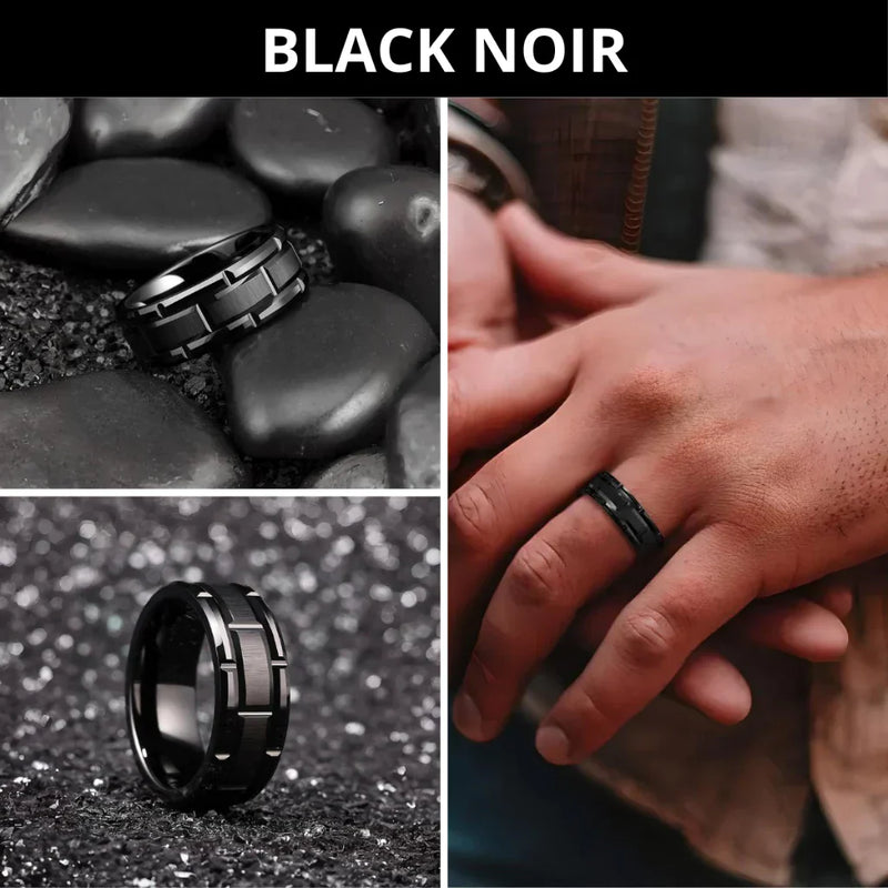 Anel Masculino Aço Negro