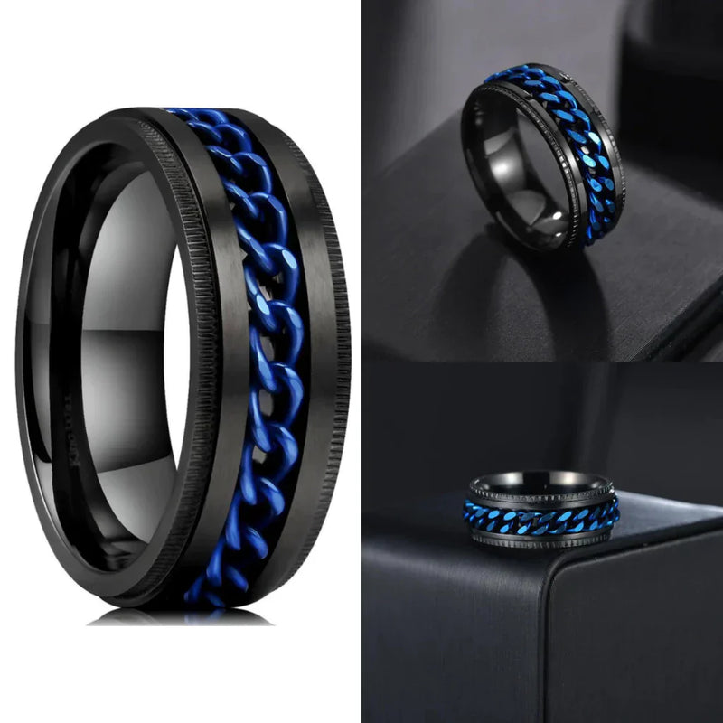 Anel Masculino Aço Negro