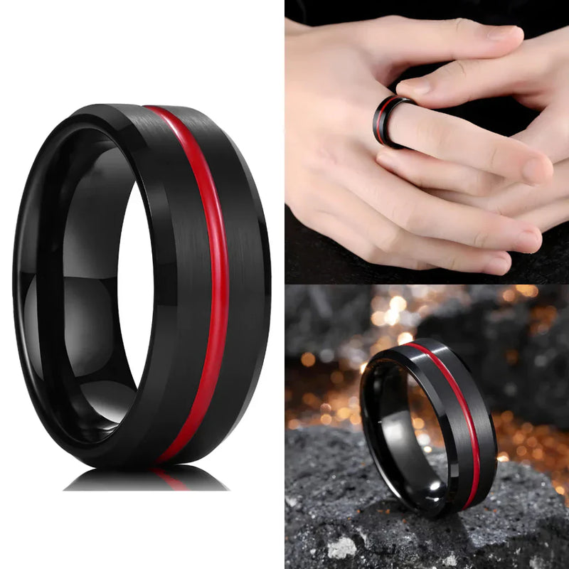 Anel Masculino Aço Negro