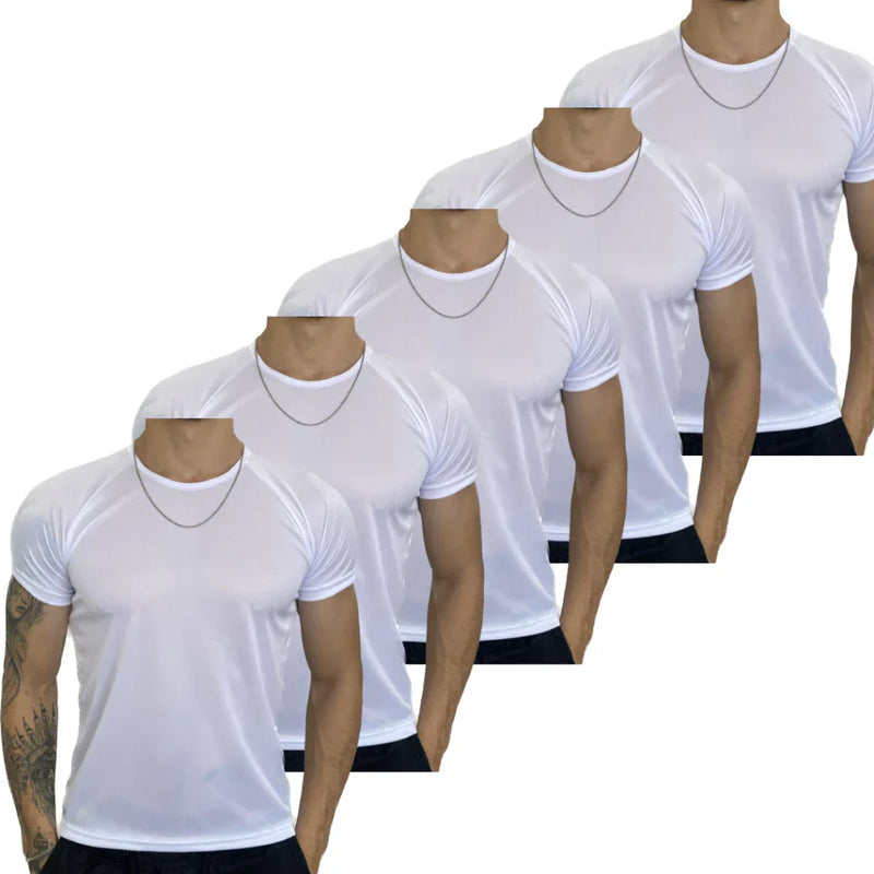 Kit 5 Camisetas Dry Fit Masculina