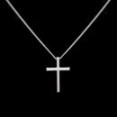 Colar Masculino Corrente de Aço Tribal Cruz Fé Jesus Bússola