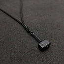 Colar Masculino De Couro Preto Tribal Cruz Regulável Premium